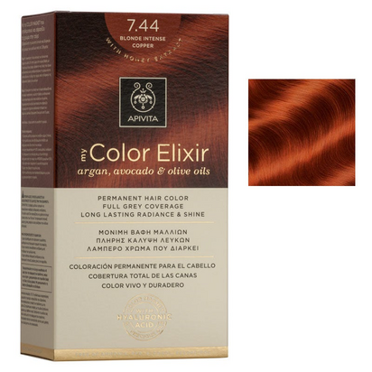 Apivita CCheiroação Permanente My Cor Elixir N744 Loiro Cobre Intenso
